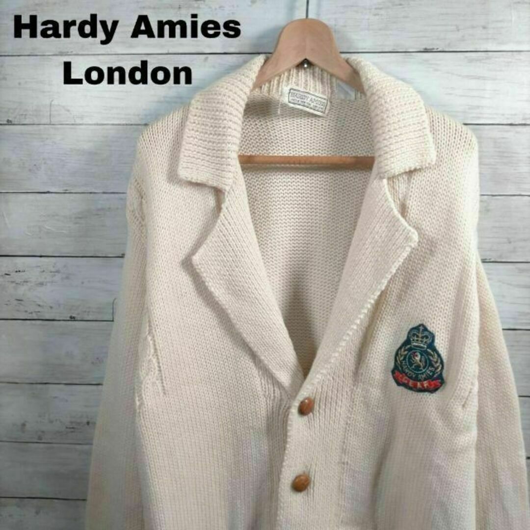 HARDY AMIES - 02b ハーディエイミス ニットジャケットカーディガン