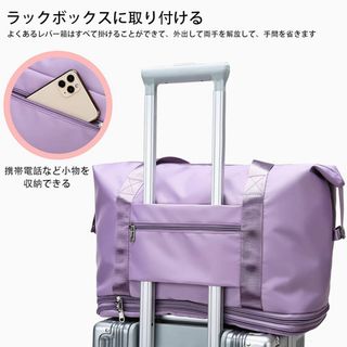 【色:E-青い】Yaratee ボストンバッグ レディース 拡張式 人気 旅行バ