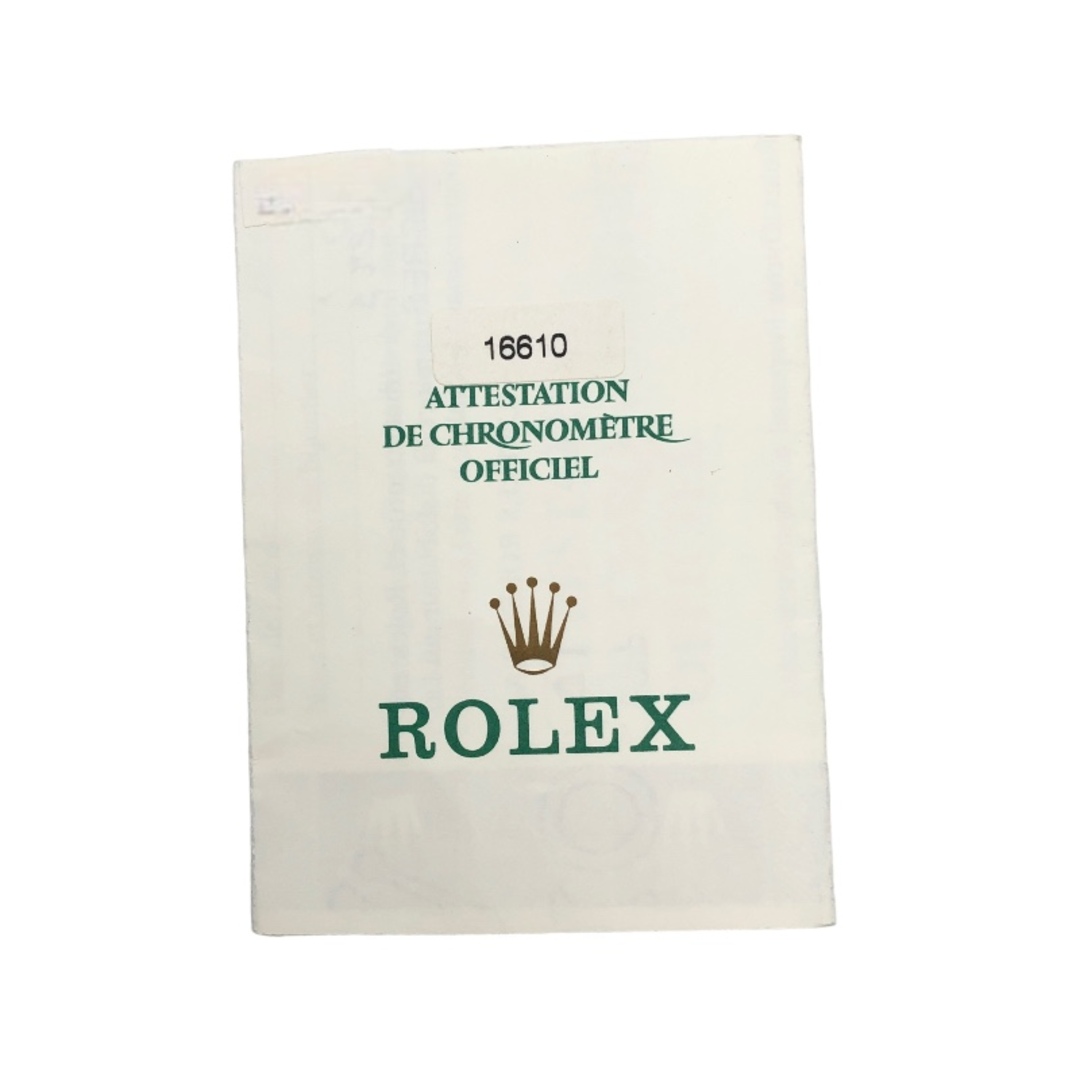 ロレックス ROLEX サブマリーナ・デイト 16610 ブラック ステンレススチール メンズ 腕時計