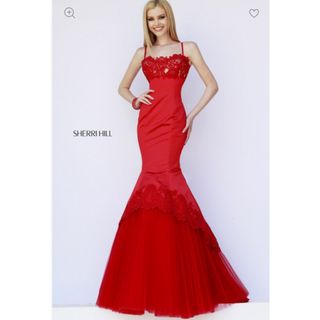 タダシショウジ(TADASHI SHOJI)の新品 USAロングドレス SHERRI HILL RED XS(ロングドレス)