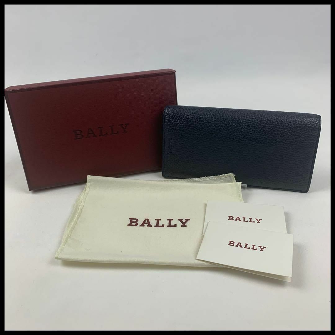 【正規品】バリー　BALLY 長財布　二つ折り　ネイビーのサムネイル