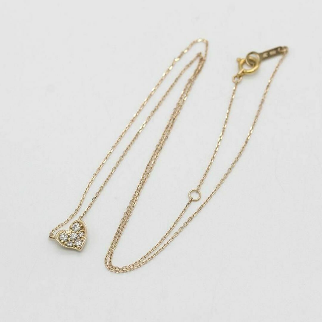 4°C 6P ダイヤモンド ピンクゴールド ネックレス K18 A01503