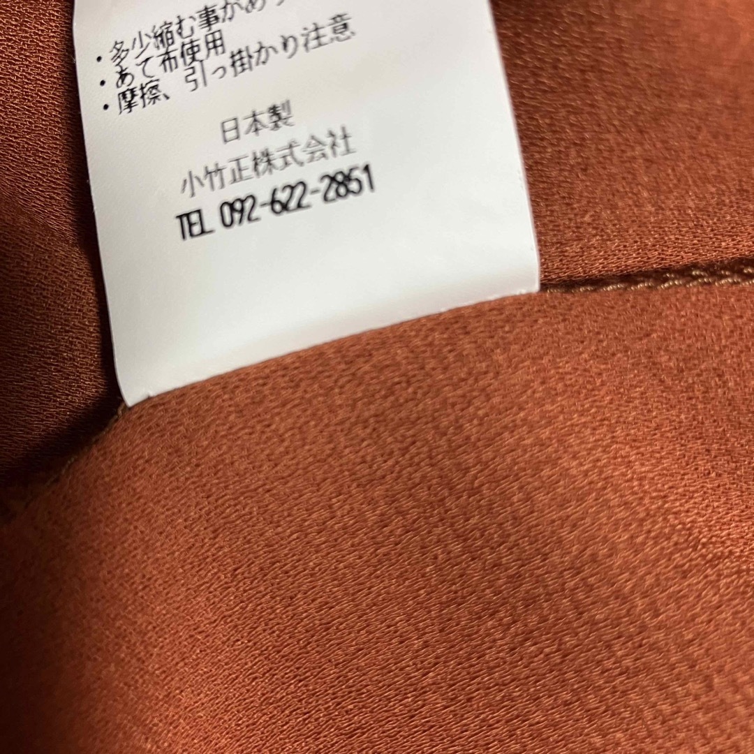 flux 日本製ノーカラーコートトレンチコート　テラコッタブラウン薄手コート新品