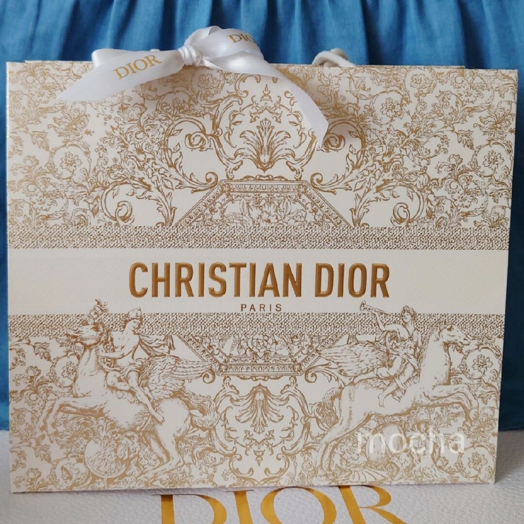 Christian Dior(クリスチャンディオール)の【新品未使用】DIOR　ディオール2023ホリデー限定 ショッパー（大） コスメ/美容のコスメ/美容 その他(その他)の商品写真