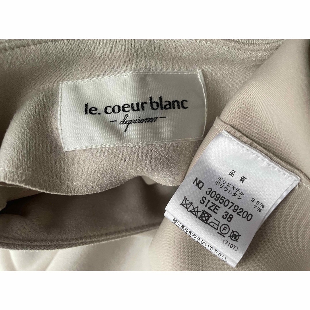 ✳︎新品　le.coeur blanc スエードノーカラーコート　M グレージュ 8