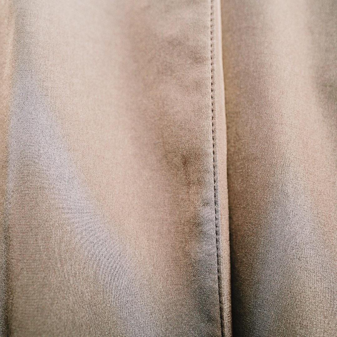 Vintage Back pleated satin long coat