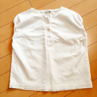ブランシェス(Branshes)のbranshes　子供服　カットソー　袖なし　夏服　白　サイズ120(Tシャツ/カットソー)