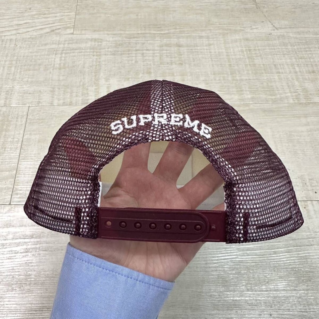 23ss Supreme ネーム プレート メッシュ バック 5パネル キャップ