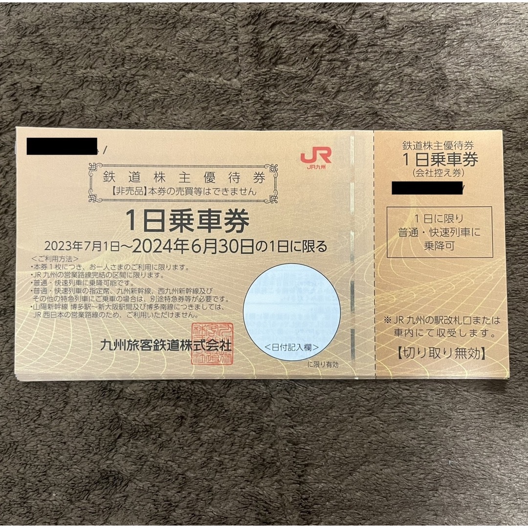 JR九州株主優待鉄道割引券10枚