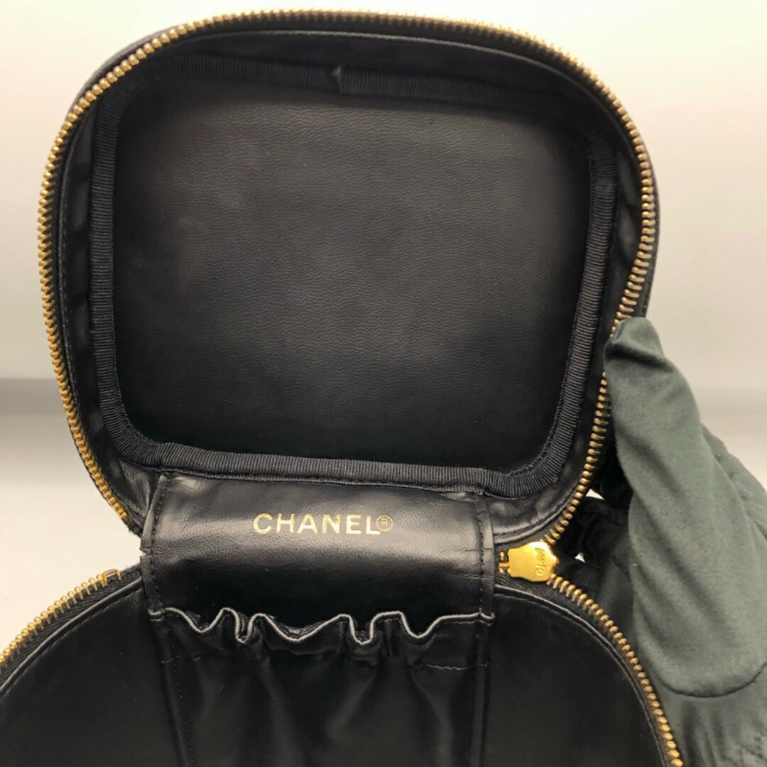 シャネル CHANEL バニティバッグ A01998 ブラック/GD金具 キャビアスキン レディース ハンドバッグ
