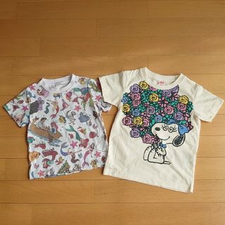 ディズニー(Disney)のDisney SNOOPY キャラクター 半袖 Tシャツ 100cm／2着セット(Tシャツ/カットソー)