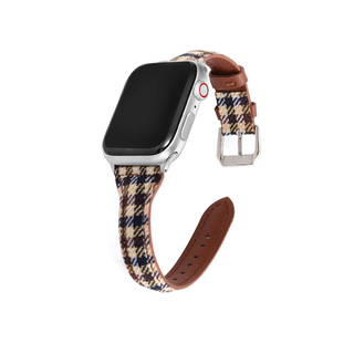 アップルウォッチ(Apple Watch)のApple Watch 38/40/41mm　ブロックチェック柄ブラウン(腕時計)