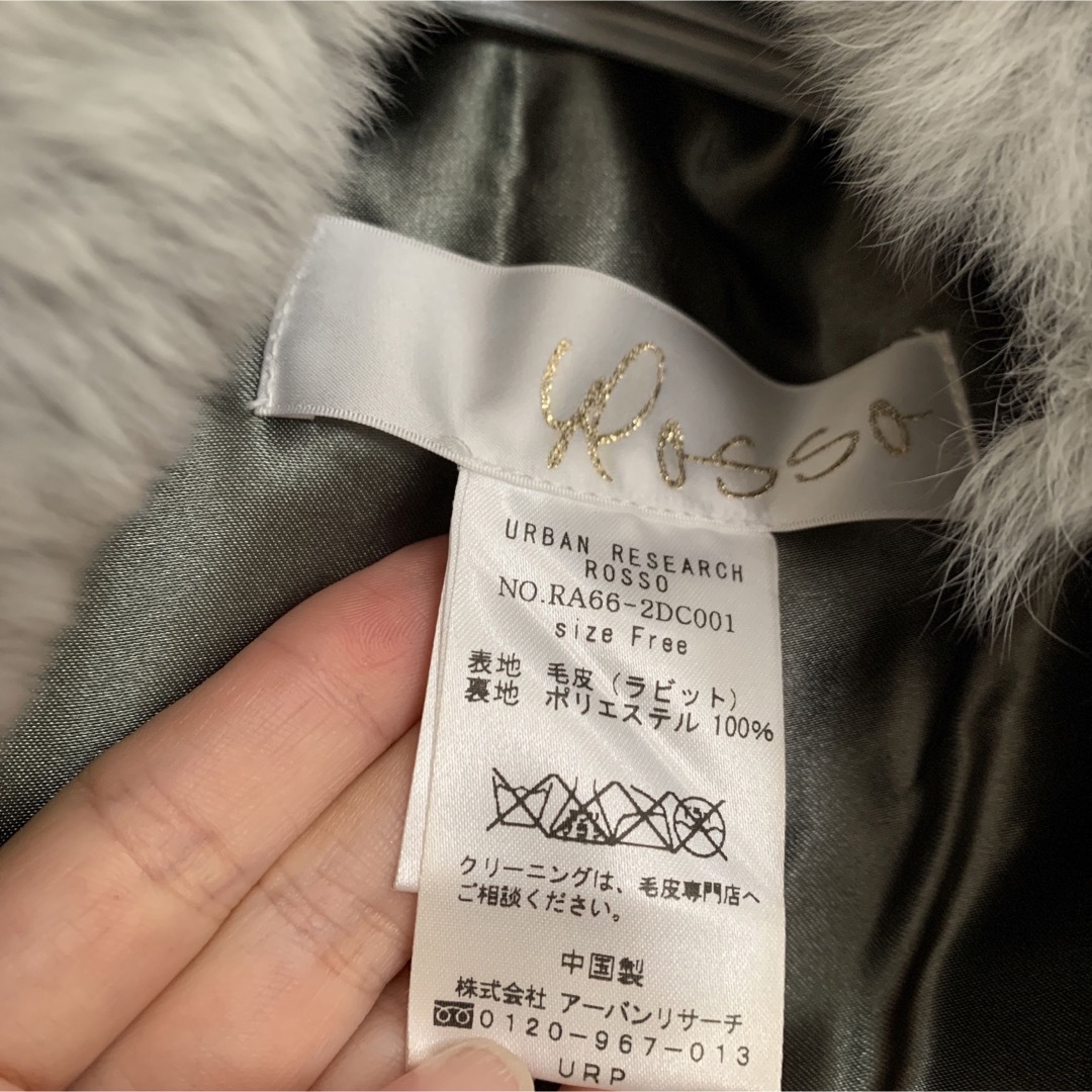 定価24,200円!今だけ激安価格!リアルファーショールROSSO グレー 定価24,200円!今だけ激安価格!リアルファーショールROSSO グレー