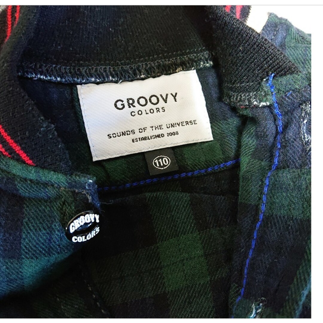 Groovy Colors(グルービーカラーズ)の《GROOVY COLORS》薄手 チェック ジャケット キッズ/ベビー/マタニティのキッズ服男の子用(90cm~)(ジャケット/上着)の商品写真