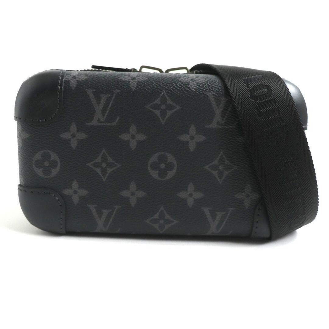 極美品▼LOUIS VUITTON ルイヴィトン M45579 ホライゾン クラッチ モノグラム エクリプス レザー使い 2WAY ショルダーバッグ 黒 仏製 袋付