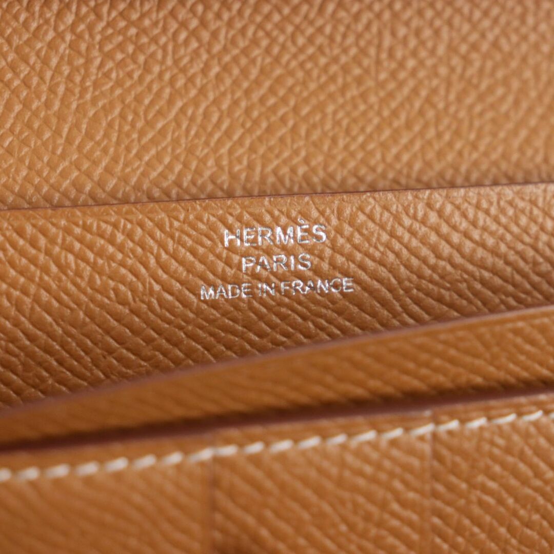 Hermes(エルメス)の極美品▼HERMES エルメス ベアンスフレ ヴォーエプソン シルバー金具 レザーウォレット/2つ折り財布 ゴールド 仏製 メンズ Z刻印 箱付き メンズのファッション小物(折り財布)の商品写真