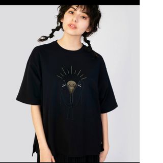 ダークシャドウ  DS02B4204-RN クロップドTシャツ  レディース XS