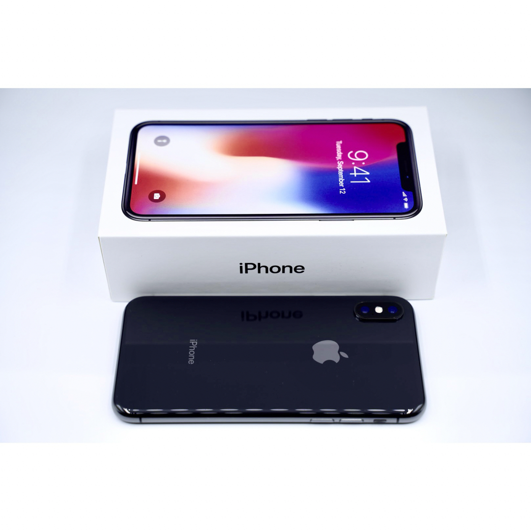 Apple iPhoneX 64GB スペースグレー-