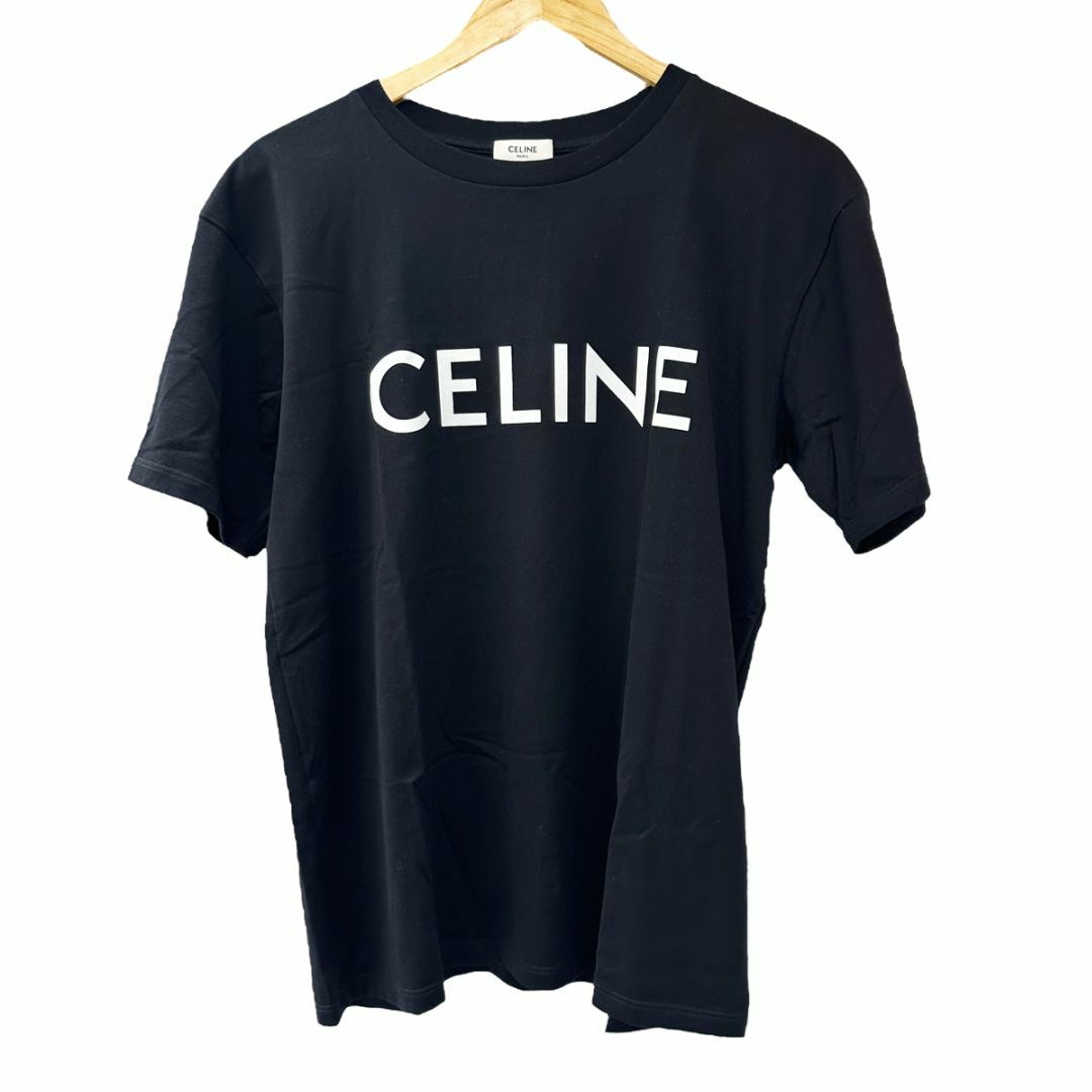 CELINE セリーヌ ロゴ Tシャツ ブラック XSサイズ Tシャツ カットソー 半袖 メンズ 23012205 MY