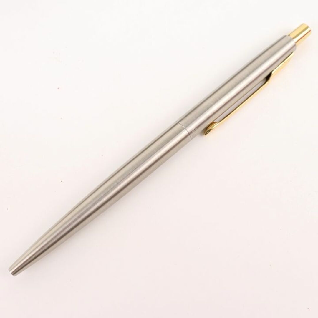 Parker(パーカー)のパーカー ボールペン アメリカ製 黒 ブラック ブランド 文具 筆記確認済 DIN 16 554/2【kys】 メンズ シルバー PARKER インテリア/住まい/日用品の文房具(ペン/マーカー)の商品写真