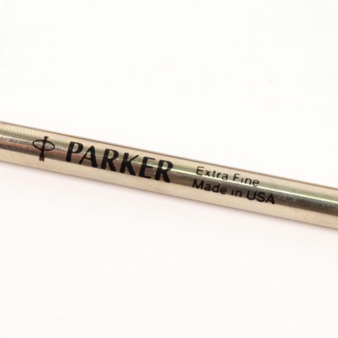 Parker(パーカー)のパーカー ボールペン アメリカ製 黒 ブラック ブランド 文具 筆記確認済 DIN 16 554/2【kys】 メンズ シルバー PARKER インテリア/住まい/日用品の文房具(ペン/マーカー)の商品写真