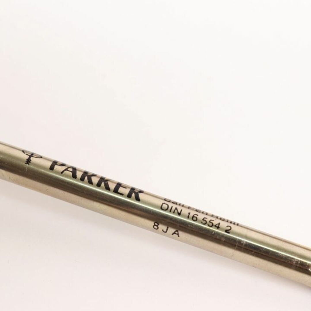 Parker(パーカー)のパーカー ボールペン アメリカ製 黒 ブラック ブランド 文具 筆記確認済 DIN 16 554/2【kys】 メンズ シルバー PARKER インテリア/住まい/日用品の文房具(ペン/マーカー)の商品写真