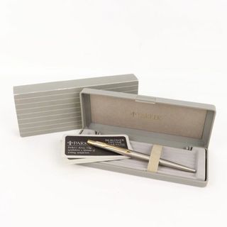 パーカー(Parker)のパーカー ボールペン アメリカ製 黒 ブラック ブランド 文具 筆記確認済 DIN 16 554/2【kys】 メンズ シルバー PARKER(ペン/マーカー)