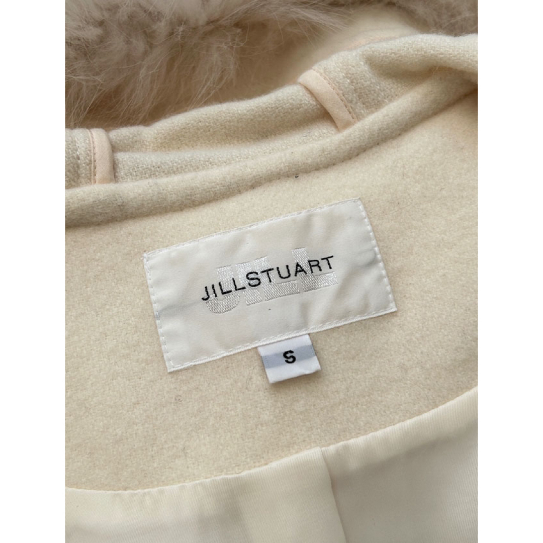 JILL STUART フォックスファーフード ホワイトコート 7