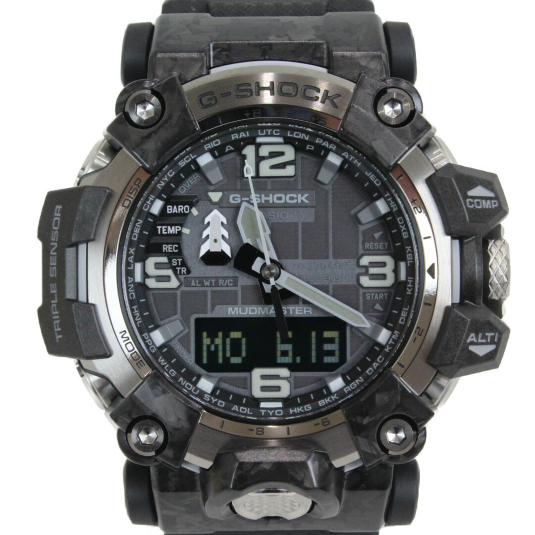 CASIO　カシオ　G-SHOCK　ジーショック　マスターオブGランド　マッドマスター　GWG-2000-1A1JF　アナログ　デジタル　タフソーラー　電波時計　ラバー　ブラック　メンズ　腕時計松前R56店