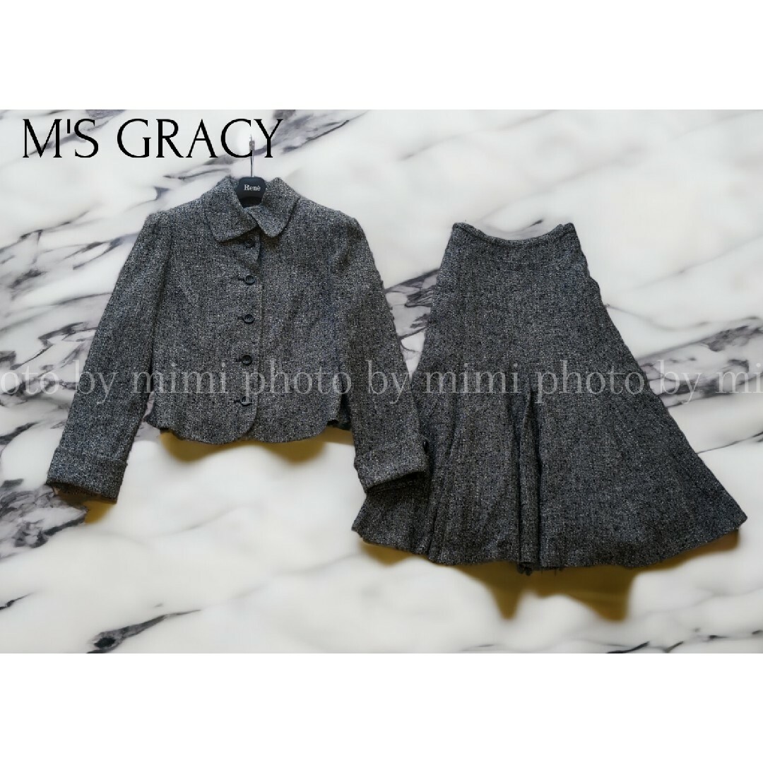 M´S GRACY*襟付きジャケット＆スカート セットアップ ランキング