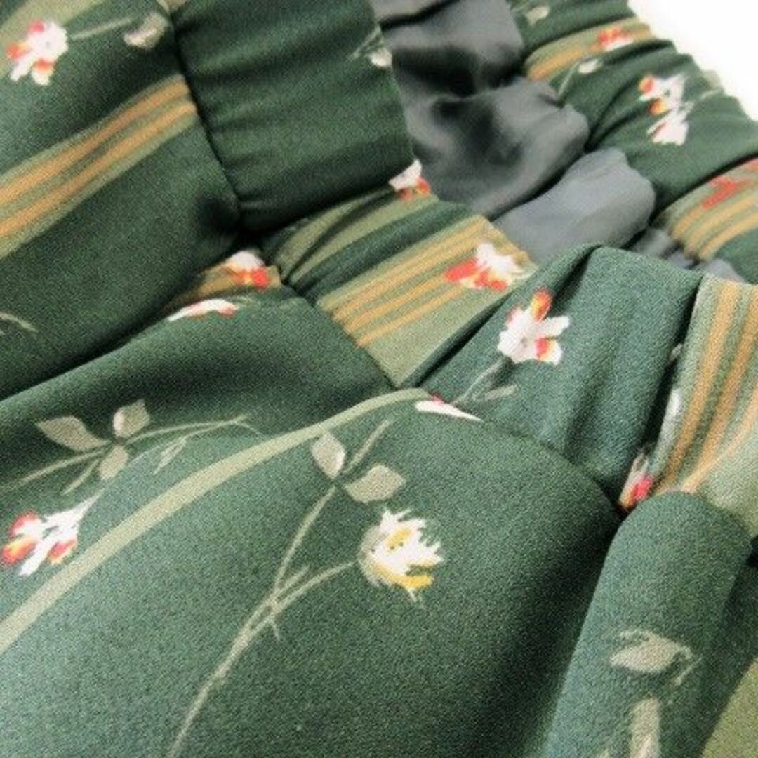 chocol raffine robe(ショコラフィネローブ)のショコラフィネローブ フラワーロングスカート F 緑 231024CK4R レディースのスカート(ロングスカート)の商品写真