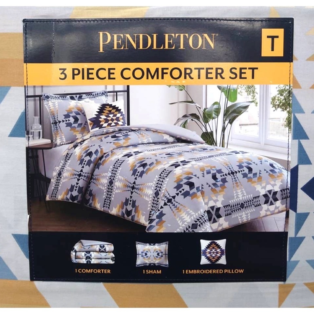 ペンドルトン 掛け布団 3点セット ツインPendleton - ベッド/マットレス ペンドルトン 掛け布団 3点セット ツインPendleton - ベッド/マットレス