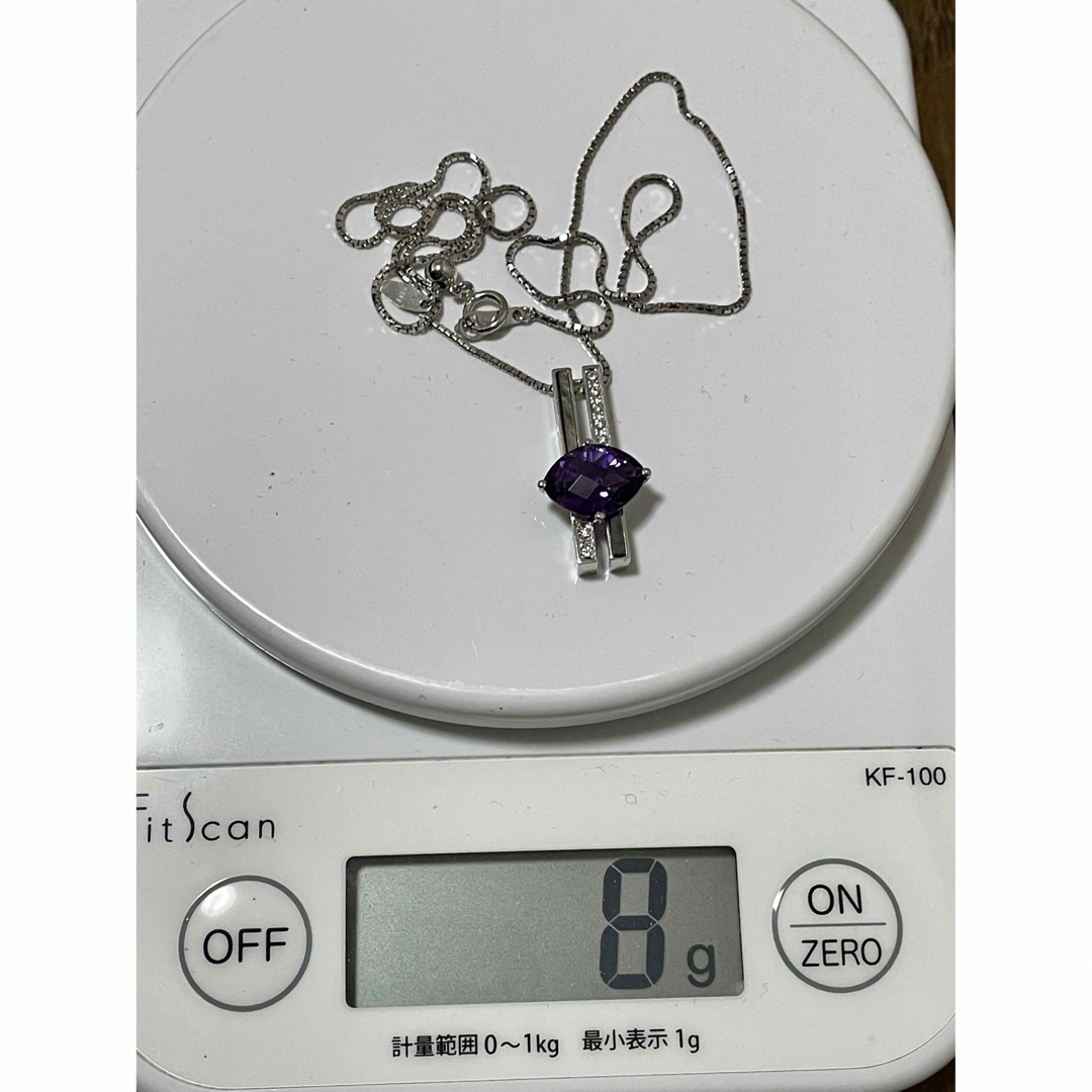 TASAKI(タサキ)のタサキ　アメジスト　ダイヤモンド　k18WG ネックレス レディースのアクセサリー(ネックレス)の商品写真