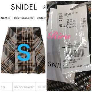 スナイデル(SNIDEL)のスナイデルSNIDEL ロービングチェックミニスカート🌷新品タグ付き(ミニスカート)