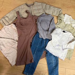 プティマイン(petit main)の子ども服　女の子　まとめ売り　100cm アウター、デニム、ニット含む計9点(その他)