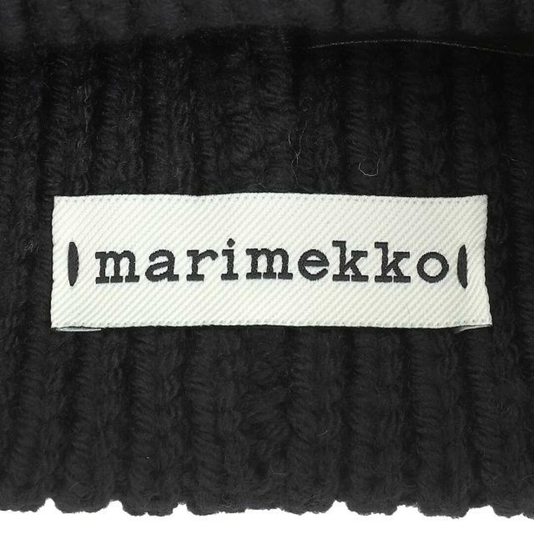 marimekko(マリメッコ)の新品 マリメッコ Marimekko ニットキャップ ルディア ソリッド ビーニー ブラック レディースの帽子(ニット帽/ビーニー)の商品写真