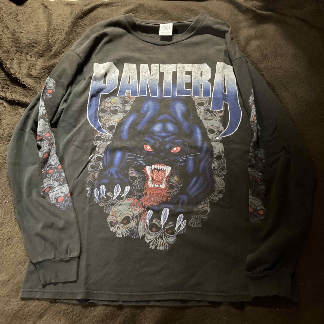 希少　90s vintage PANTERA ロンtee バンTeeTシャツ/カットソー(七分/長袖)