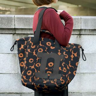 マリメッコ(marimekko)の新品 マリメッコ Marimekko トートバッグ ウニッコ MONO CITY TOTE ブラウン/ダークネイビー(トートバッグ)