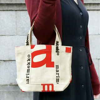 マリメッコ(marimekko)の新品 マリメッコ Marimekko トートバッグ キャリア ミニ マリメルキ コットン/レッド(トートバッグ)