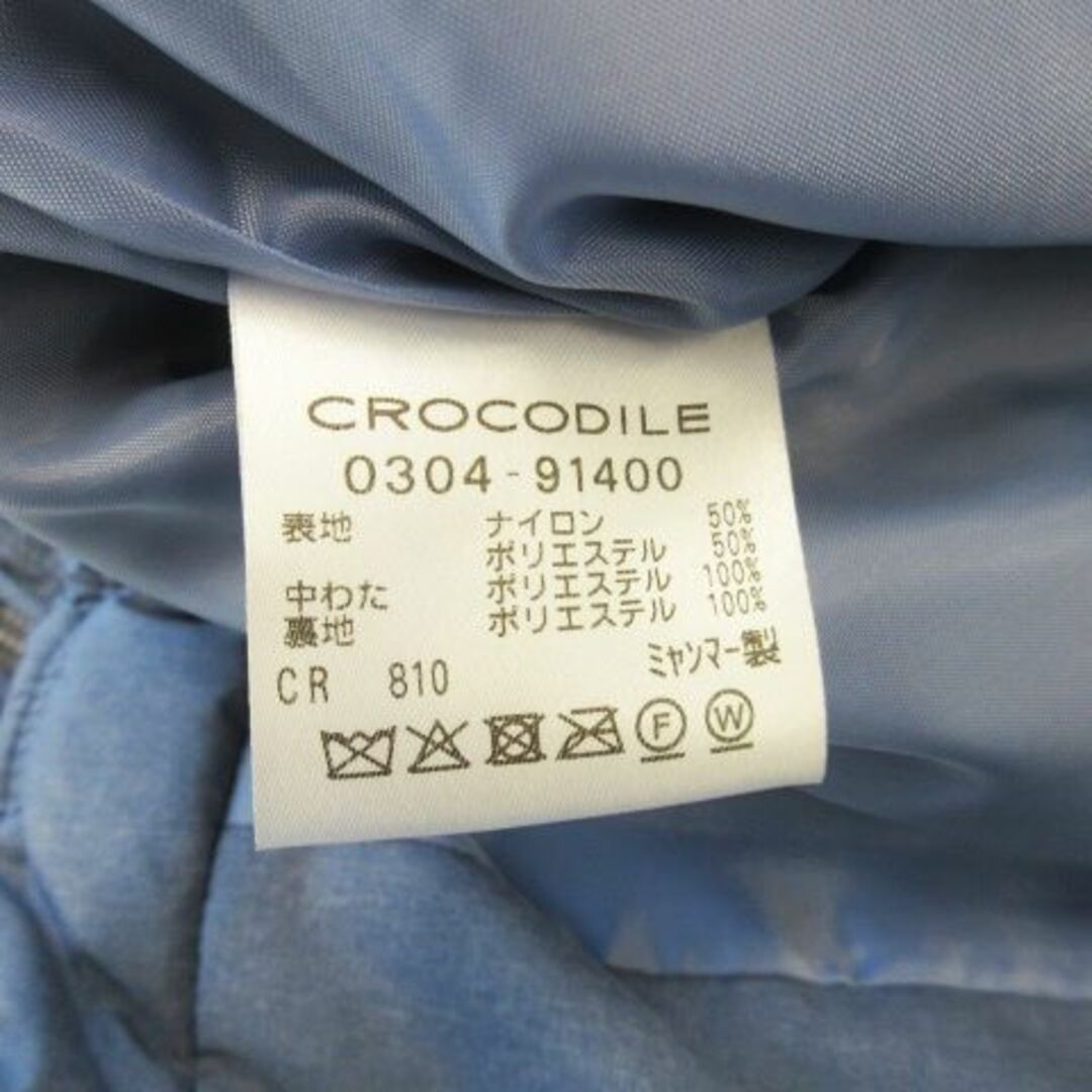 Crocodile(クロコダイル)のクロコダイル 中綿スタンドカラージャケットベスト M 青 231024CK6R レディースのジャケット/アウター(ダウンベスト)の商品写真