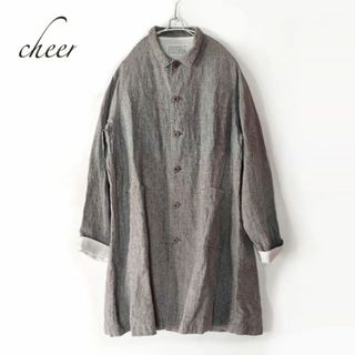 ネストローブ(nest Robe)の新品 cheer 札幌 浅草✨チアー 麻 リネンラミー ステンカラーちび襟コート(ロングコート)