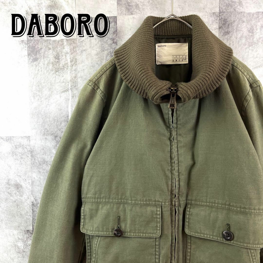 daboro - DABORO ダボロ コットン&ニット ブルゾン ジップアップ