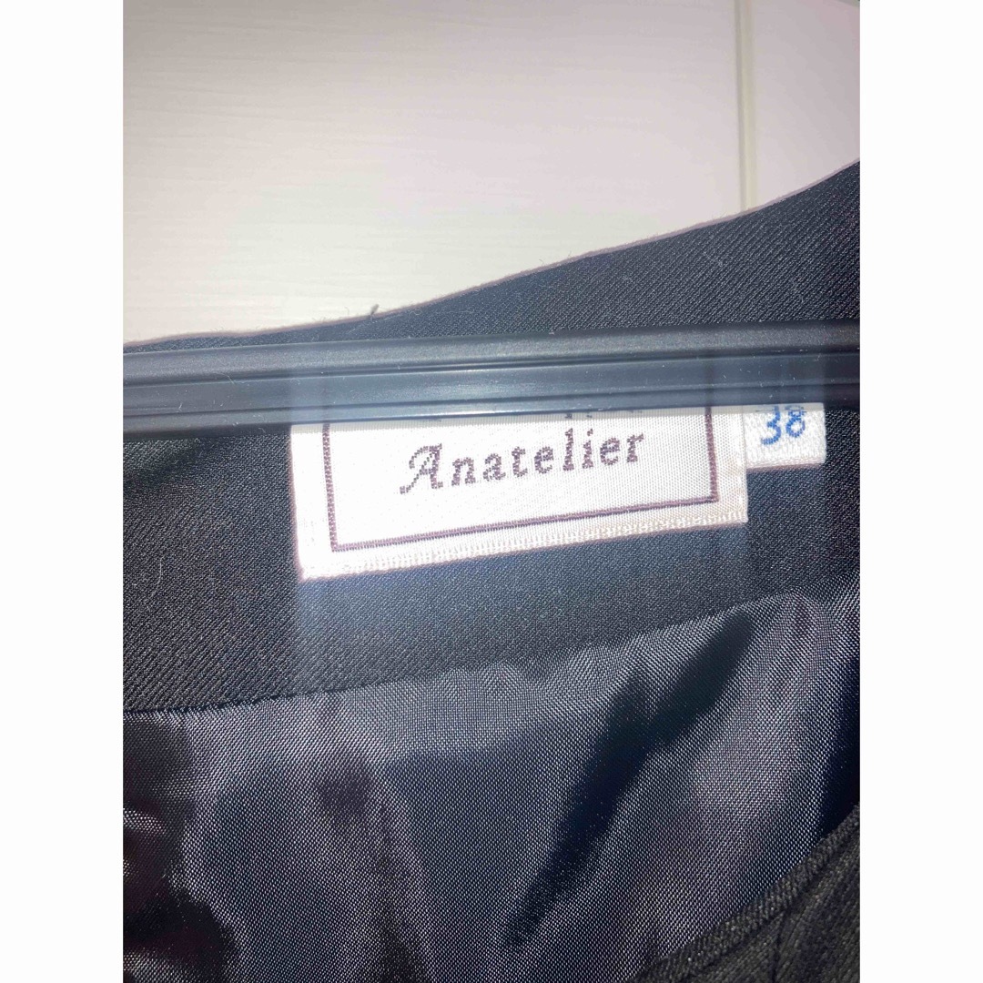 anatelier(アナトリエ)のAnatelier 黒のワンピース　ドレス　サイズ38 レディースのワンピース(ミニワンピース)の商品写真