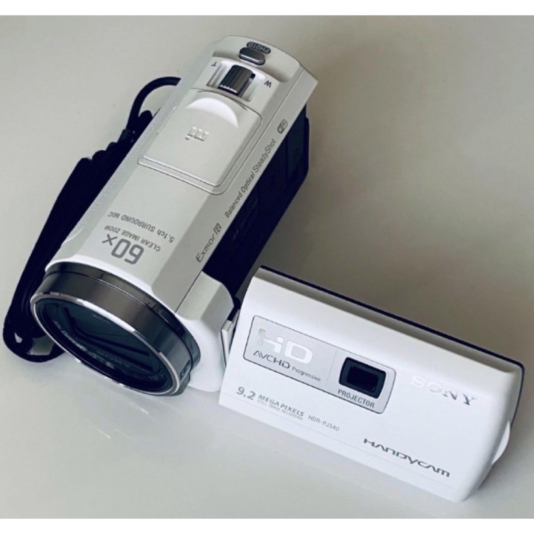 SONY - 【美品】SONY ソニービデオカメラホワイトHDR-PJ540 の通販 by