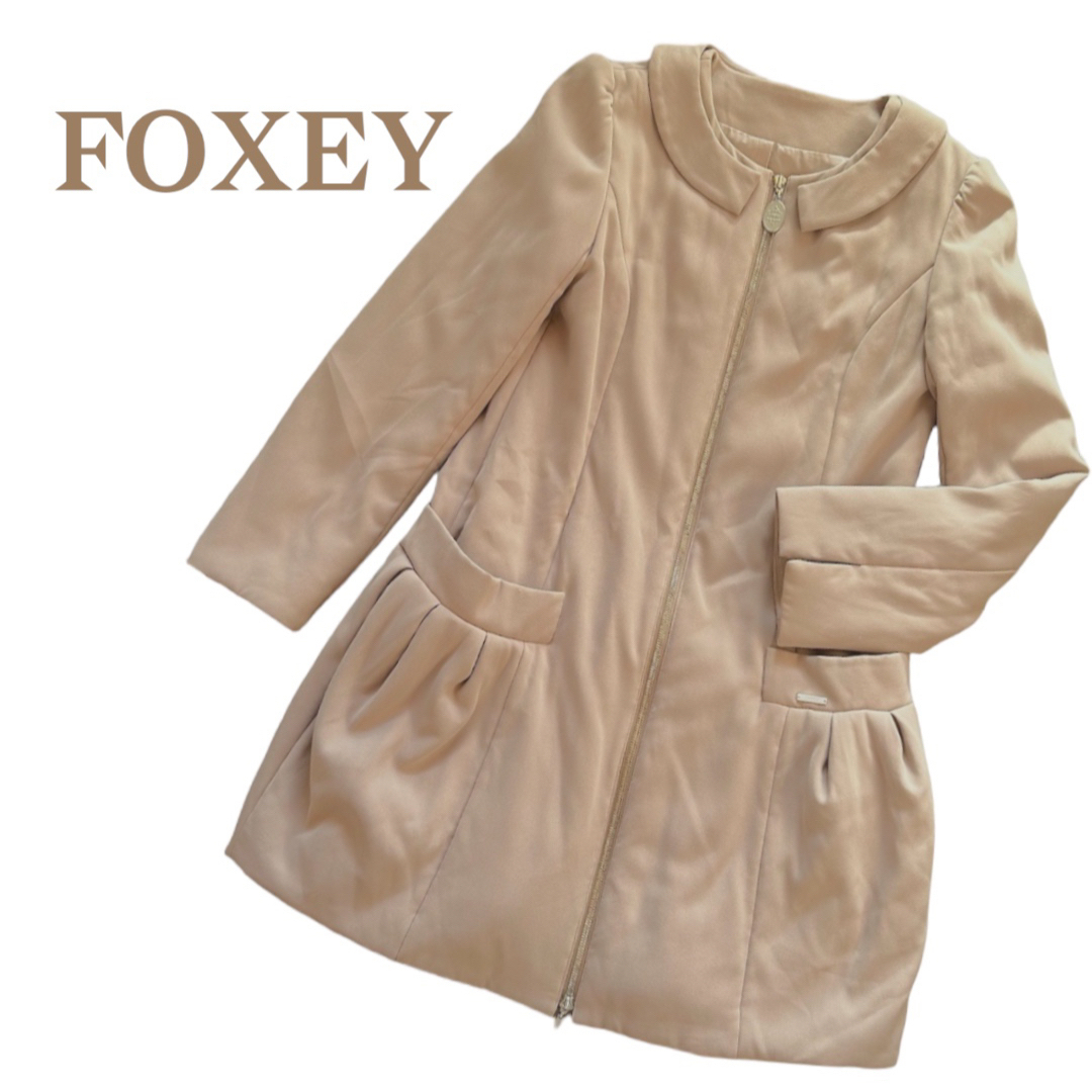 foxey newyork  ロングコートブラック 38 フォクシーニューヨーク