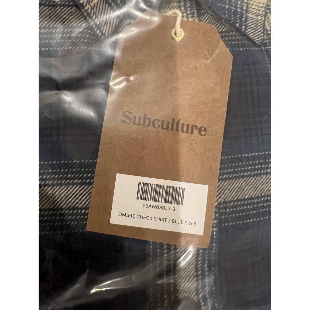 SC SUBCULTURE OMBRE CHECK SHIRT / BLUE メンズのトップス(シャツ)の商品写真