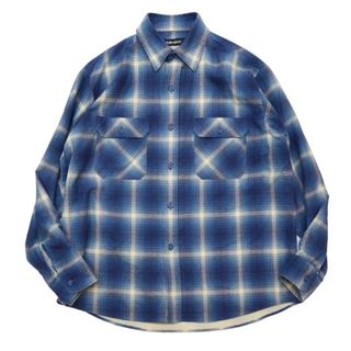 SC SUBCULTURE OMBRE CHECK SHIRT / BLUE(シャツ)