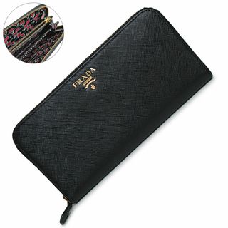 【美品】PRADA プラダ ラウンドジップ長財布 SAFFIANO PRINT