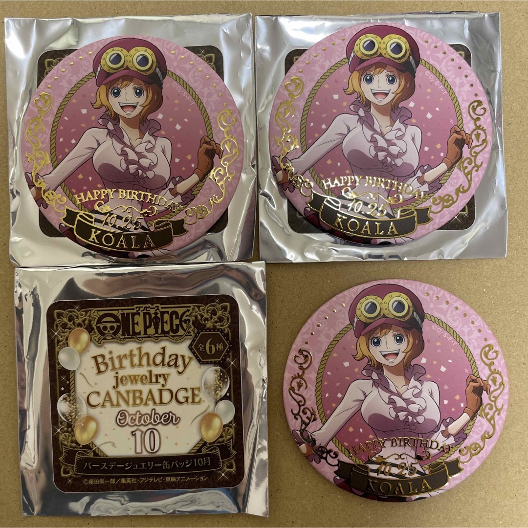 ONE PIECE ワンピース バースデージュエリー缶バッジ コアラ