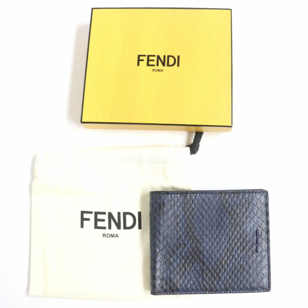 FENDI - 未使用品▽FENDI フェンディ 7M0169 パイソン×レザー 2つ折り